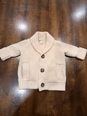 Monica + Andy 100% Organic Cotton Collegiate Cardigan Baby 6-9 Months